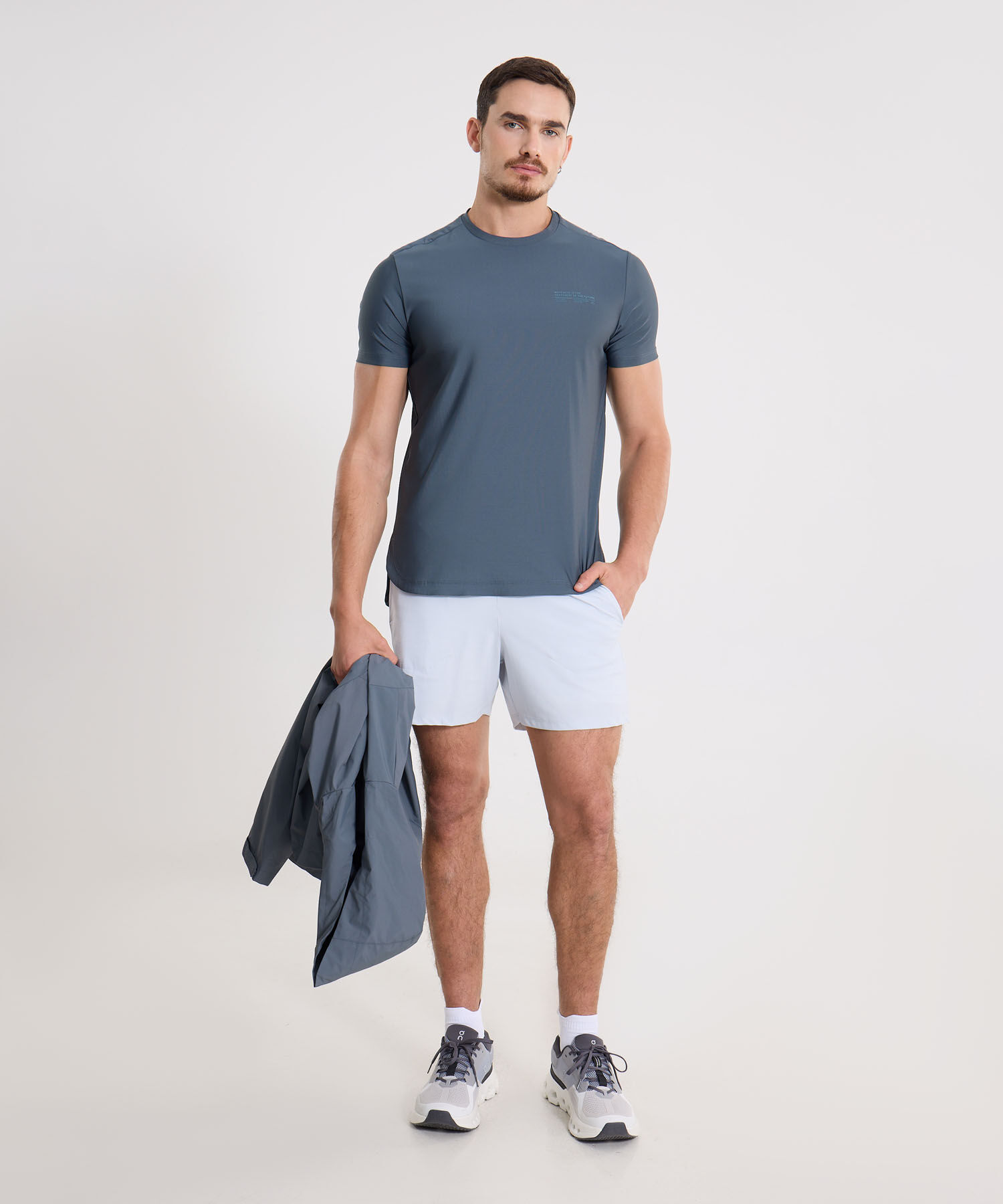 Camiseta Para Hombre GrisOscuro