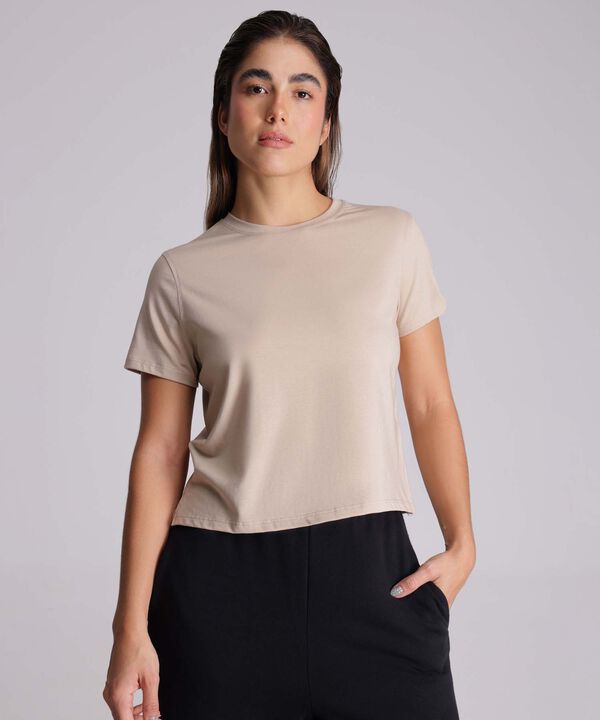 Camiseta Para Mujer Beige image number null