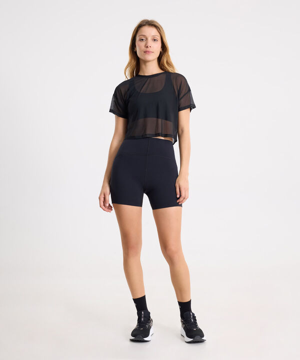 Set Training Negro con Camiseta Mesh, Top sin Copas y Biker Aerius,  image number null