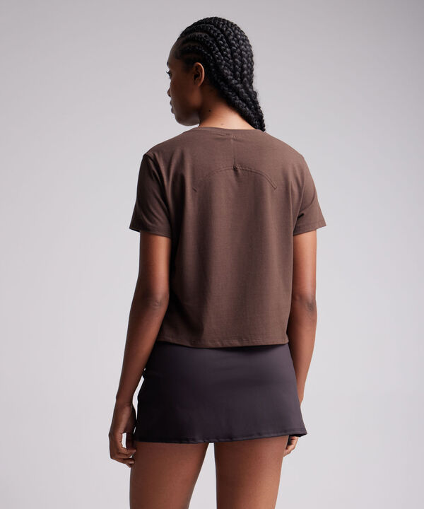 Camiseta Para Mujer CafeOscuro image number null
