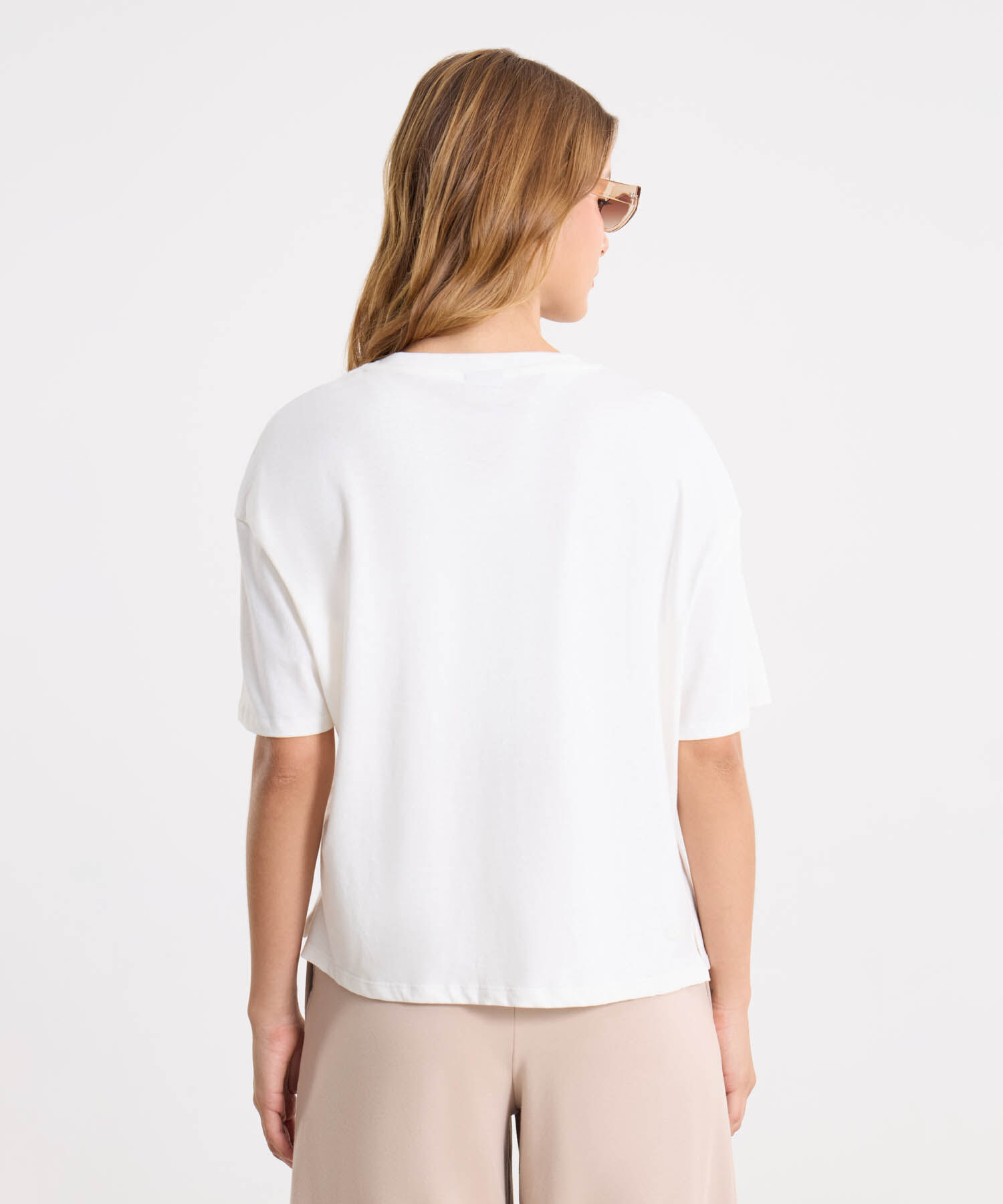 Camiseta Para Mujer Marfil