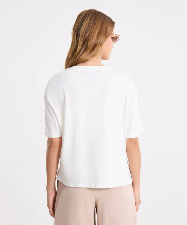 Camiseta Para Mujer Marfil