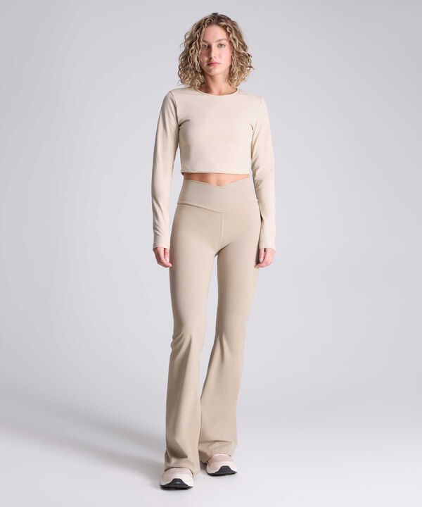 Leggins Para Mujer Beige image number null