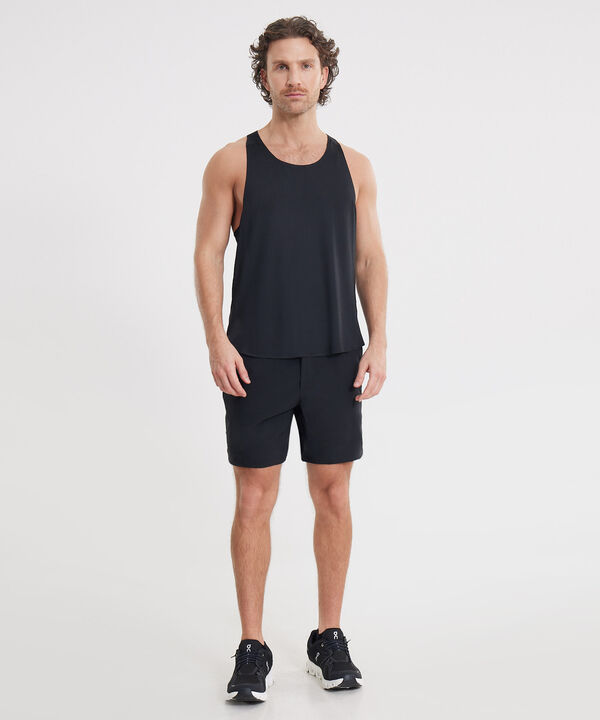 Set de Entrenamiento Negro con Short Impermeable y Camiseta Básica Sisa,  image number null