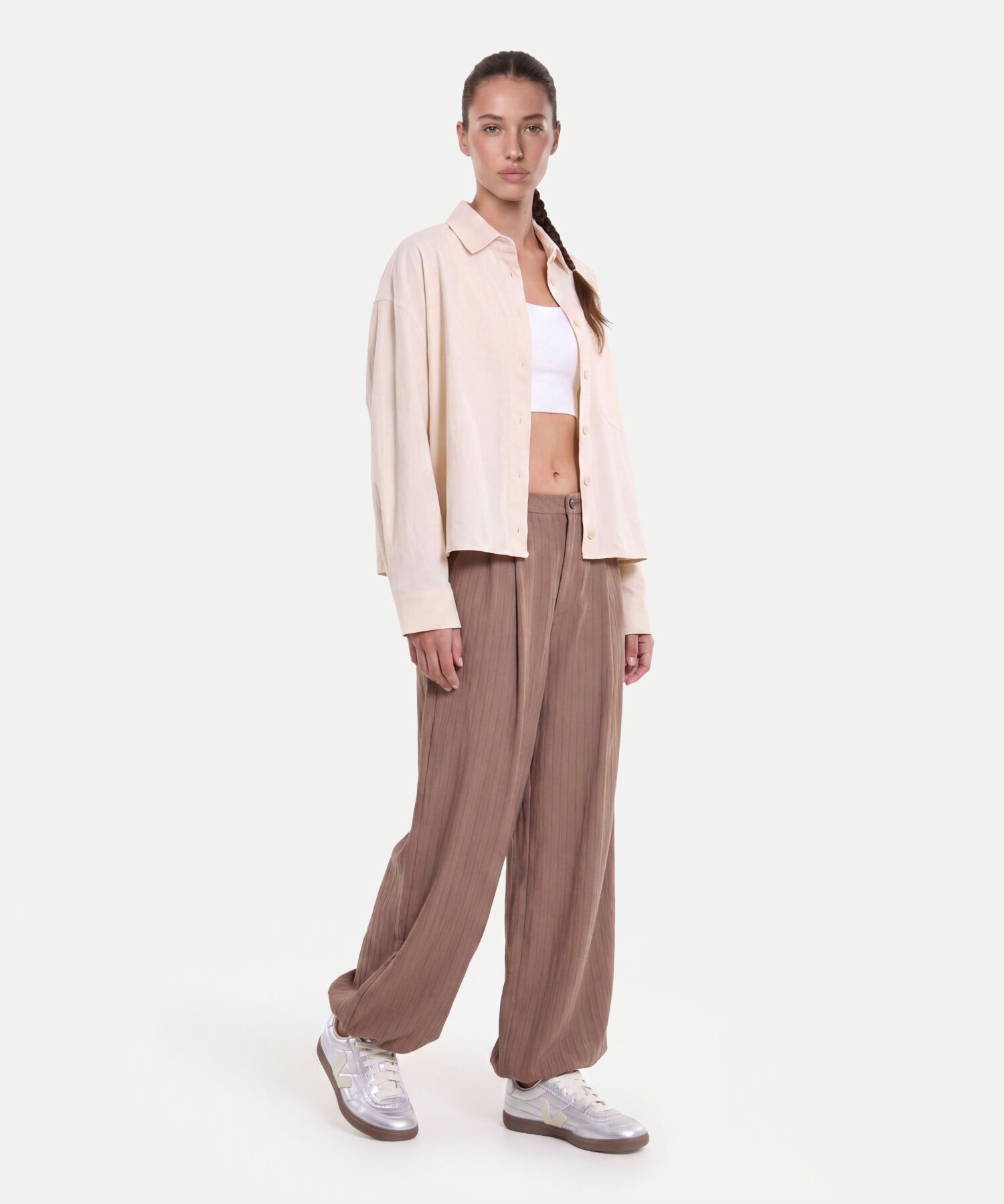 Camisa Para Mujer Crema