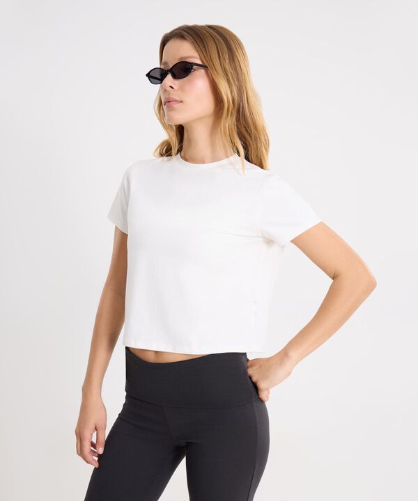 Camiseta Para Mujer Marfil image number null