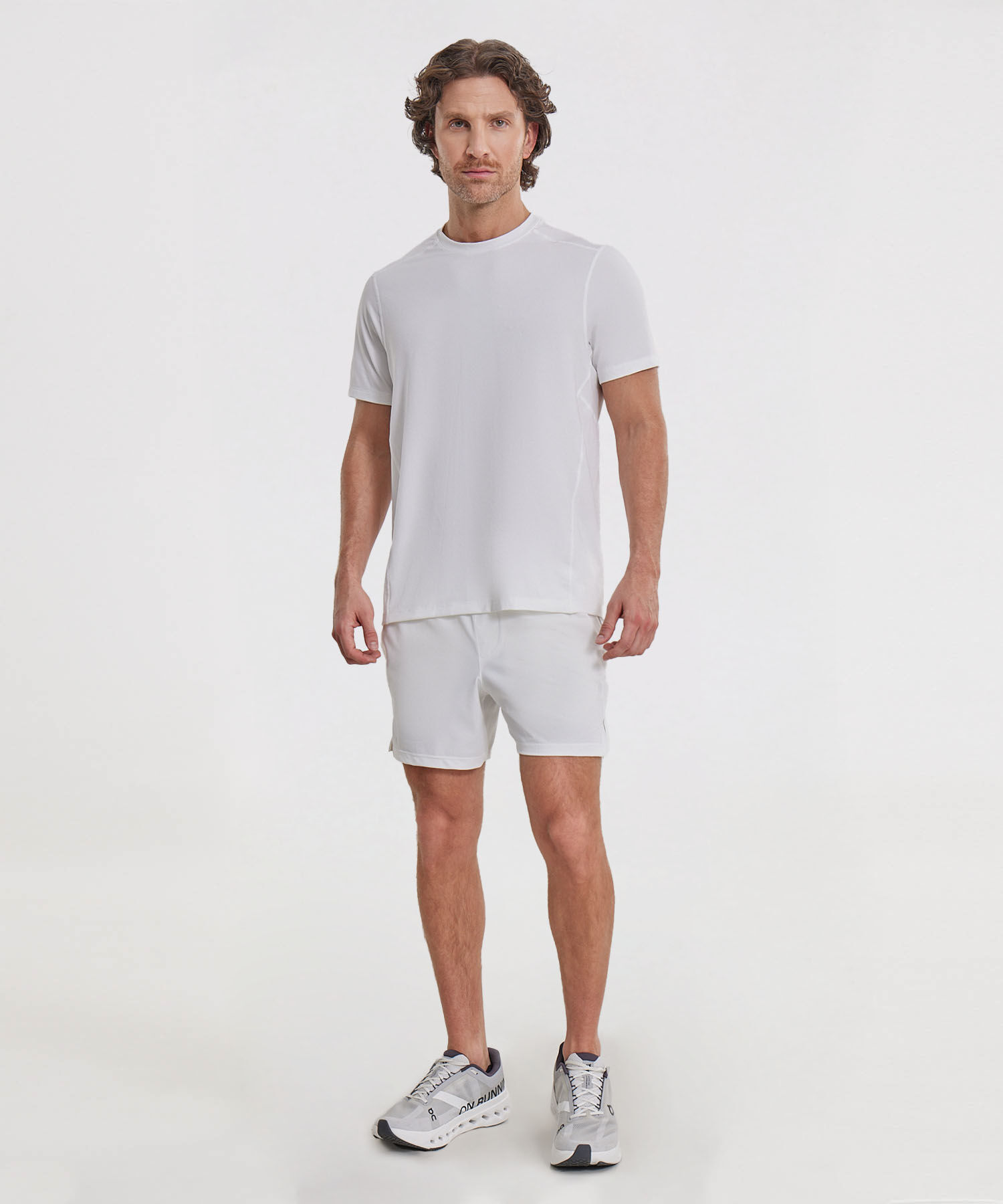 Camiseta Deportiva Manga Corta Regular Fit, Blanco
