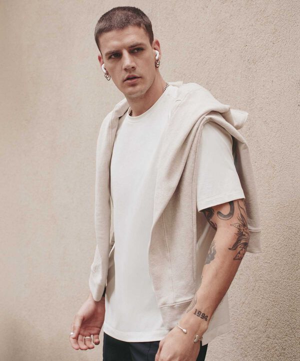 Camiseta Básica Relaxed Fit, Blanco image number null