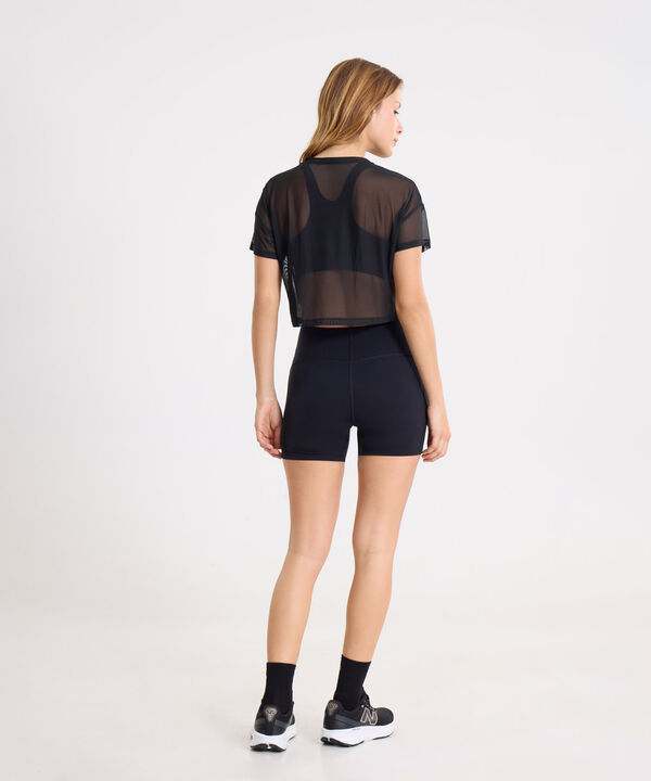 Set Training Negro con Camiseta Mesh, Top sin Copas y Biker Aerius,  image number null