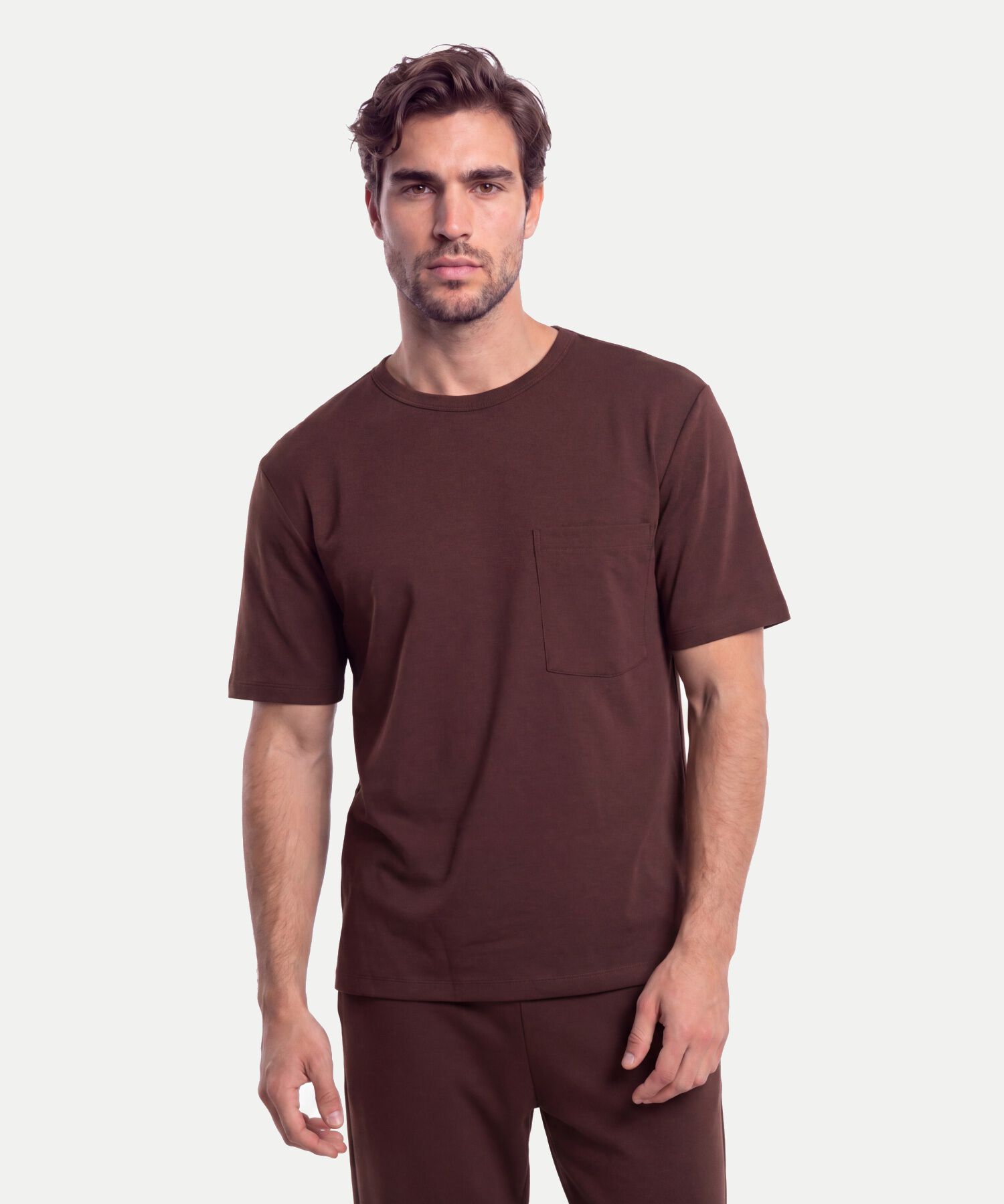 Camiseta Para Hombre CafeOscuro