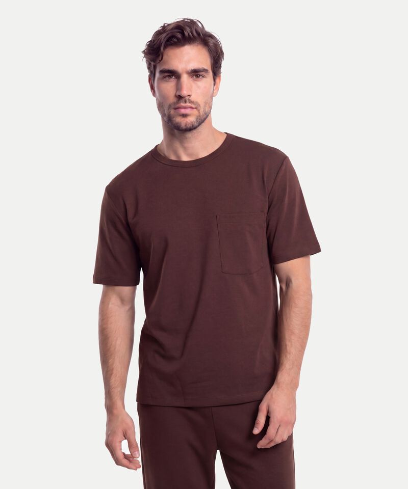 Camiseta Para Hombre CafeOscuro