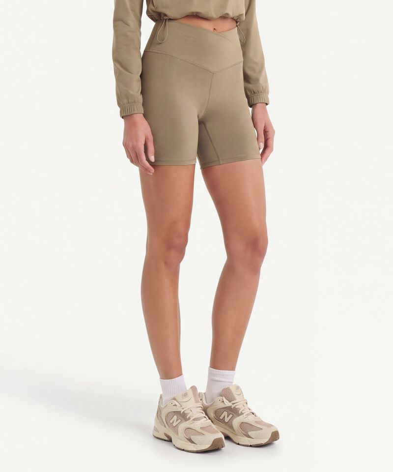 Short Pretina Cruzada Aerius Skin 15 cm, Mocca