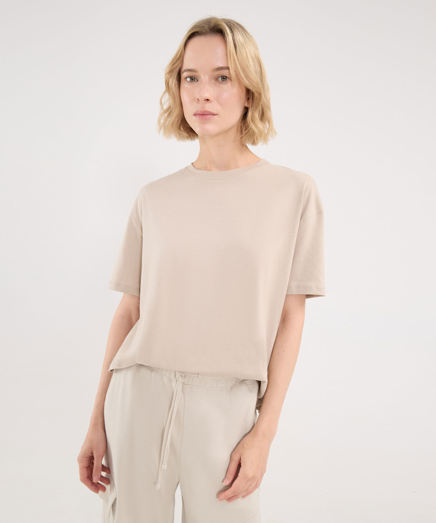 Camiseta Para Mujer Beige