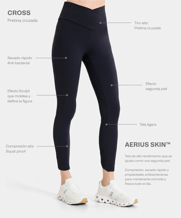 Leggings Pretina Cruzada Aerius Skin, Mocca