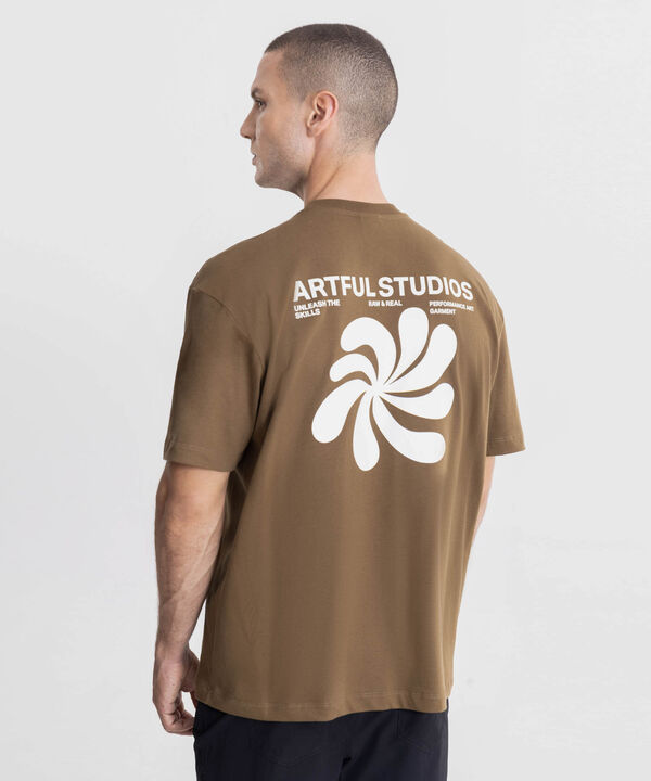 Camiseta Para Hombre Cafe image number null