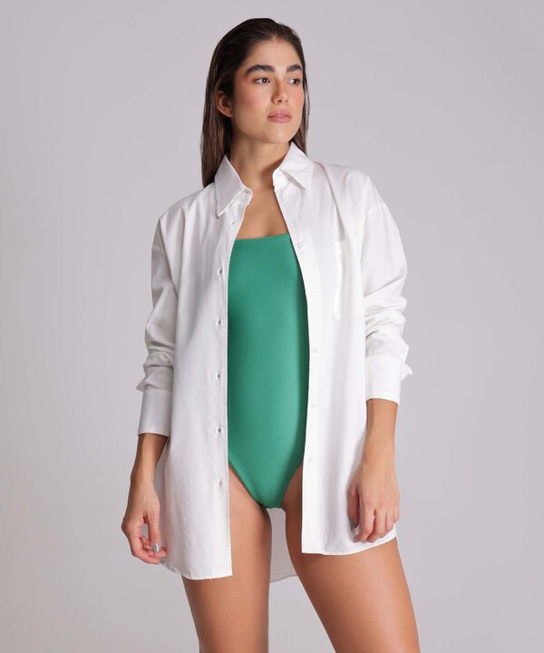 Camisa Para Mujer Crema image number null