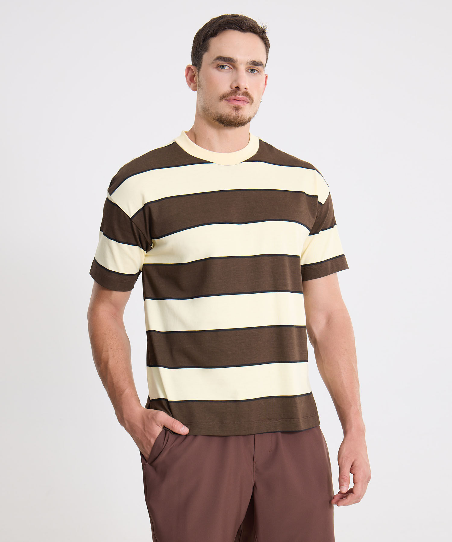 Camiseta Para Hombre Cafe