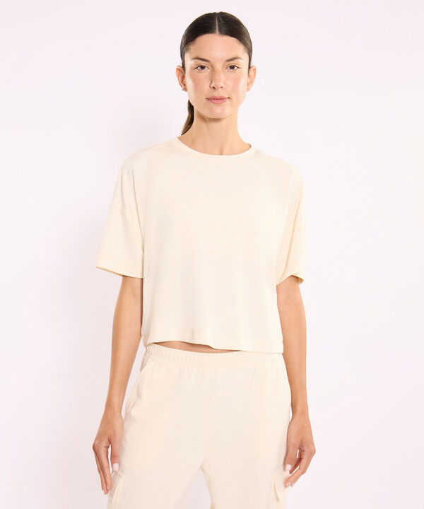 Camiseta Para Mujer Crema image number null