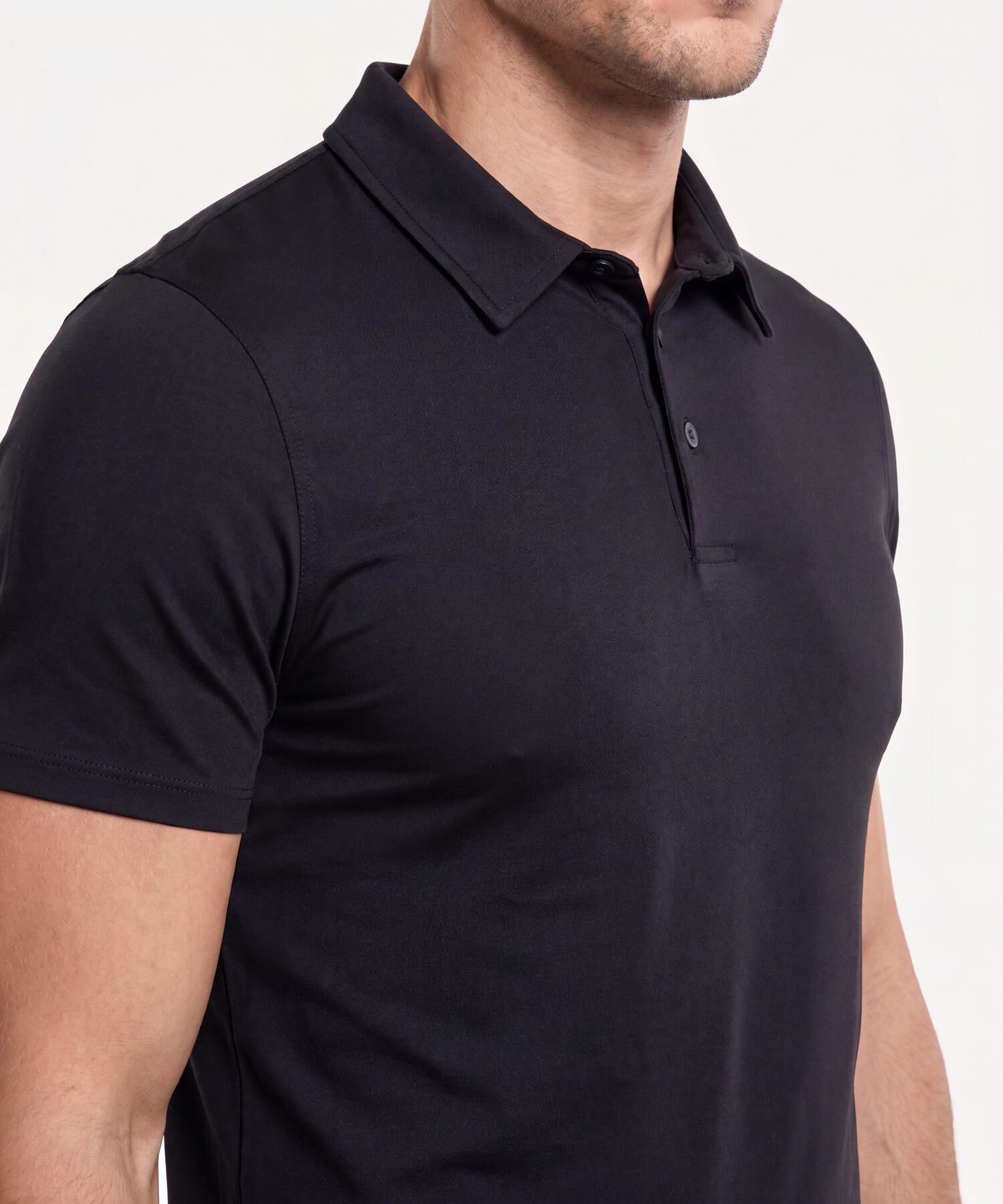 Polo Para Hombre Negro