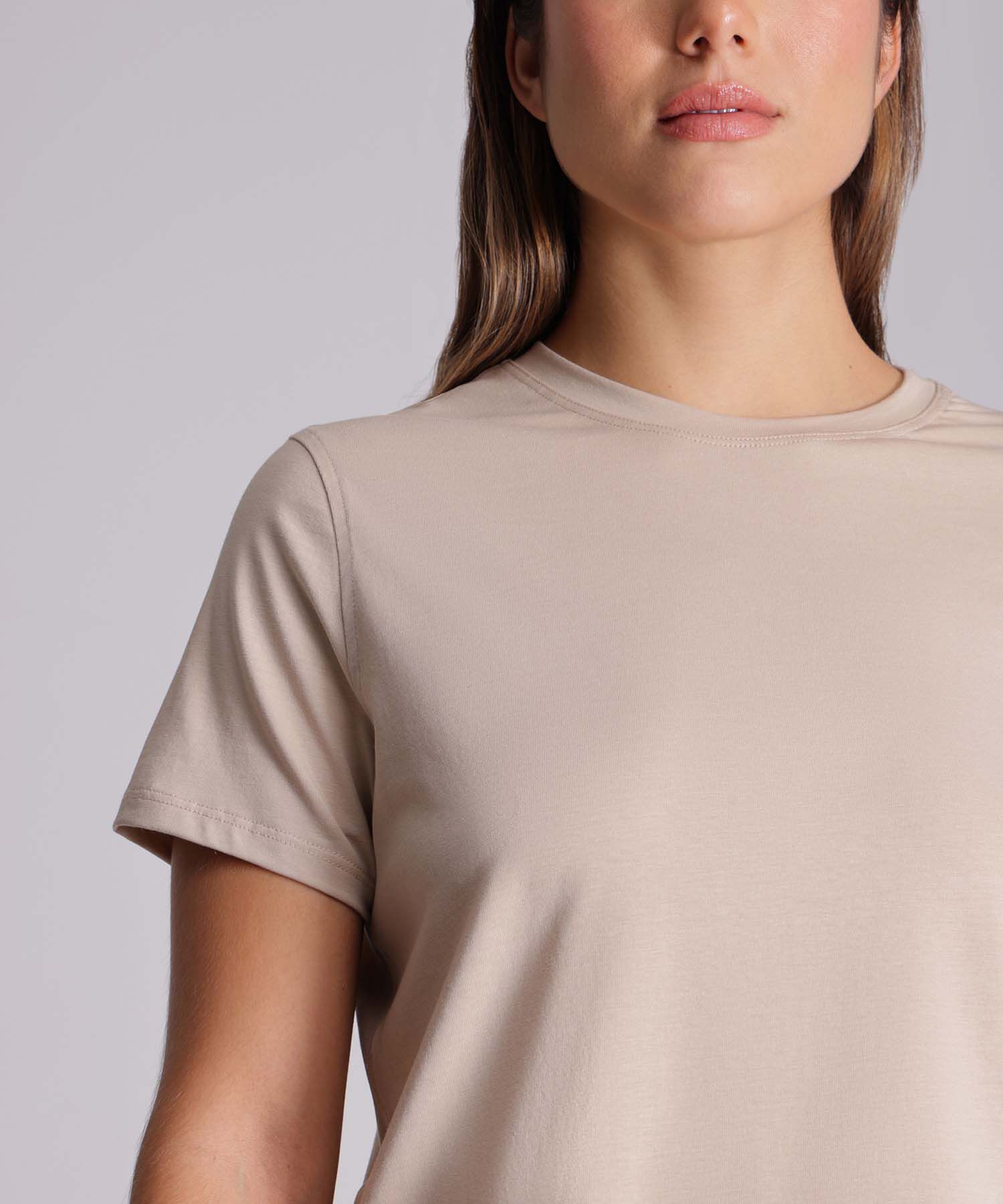 Camiseta Para Mujer Beige