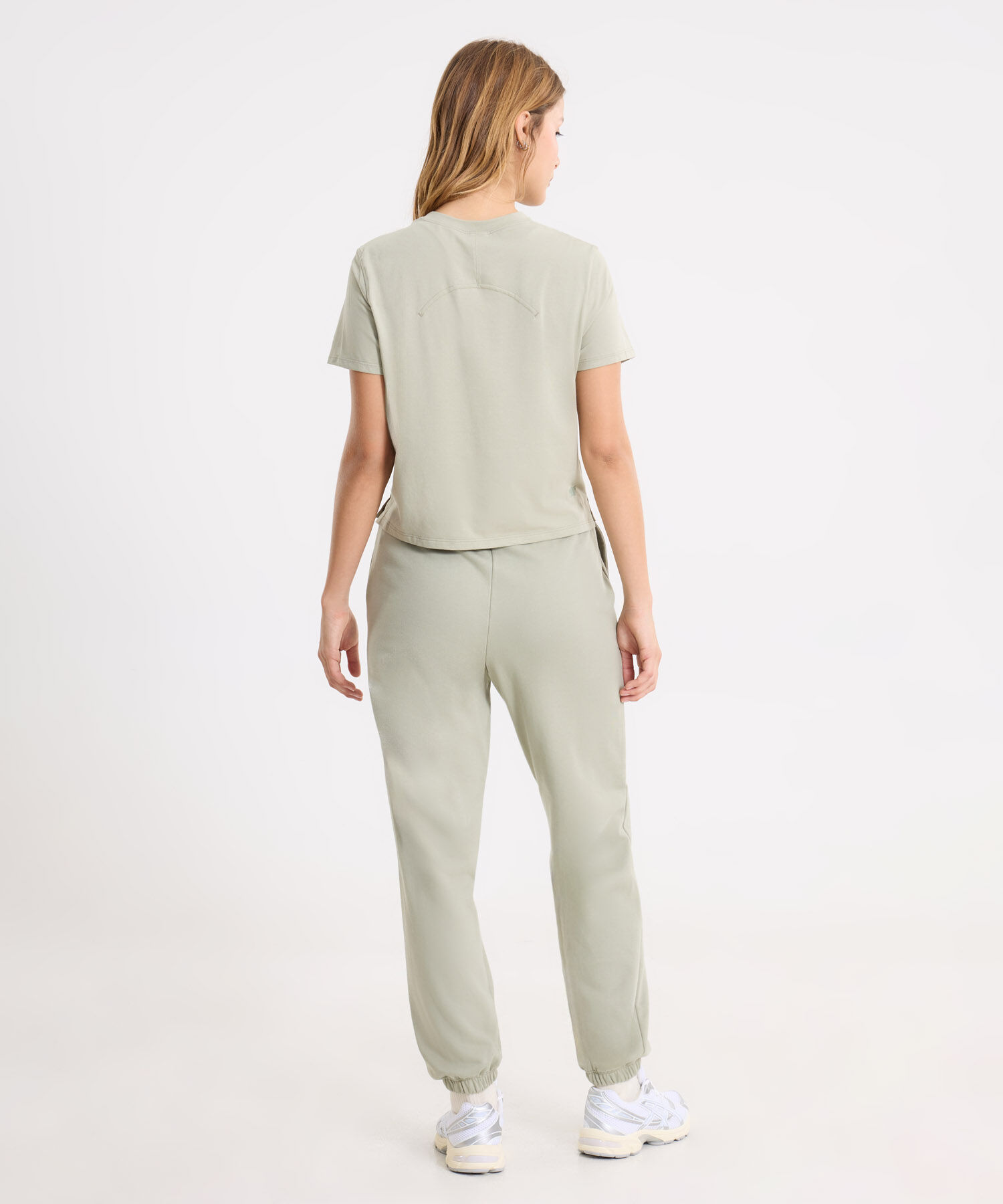 Conjunto Relajado Verde Claro de Dos Piezas, 