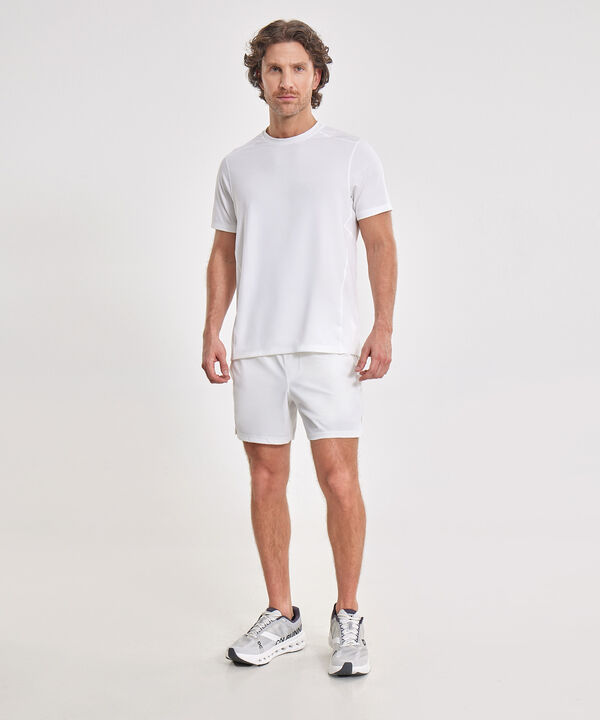 Set Training Blanco con Camiseta Manga Corta y Short con Bóxer Interno,  image number null
