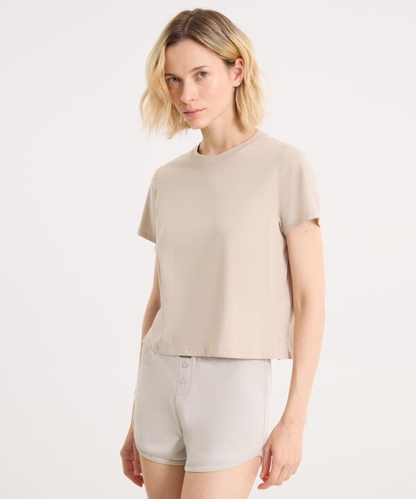 Camiseta Para Mujer Crema image number null