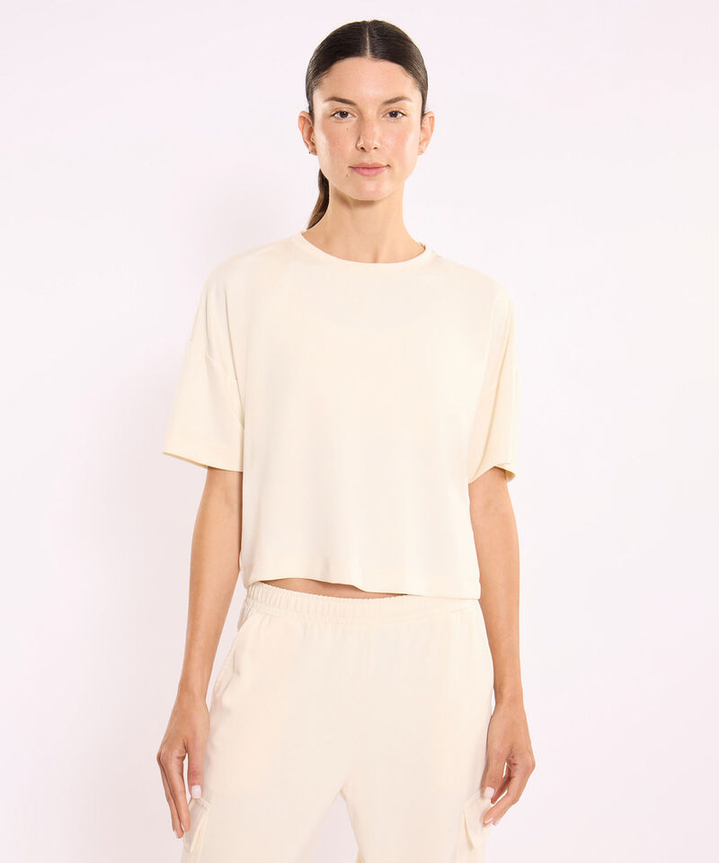 Camiseta Para Mujer Crema