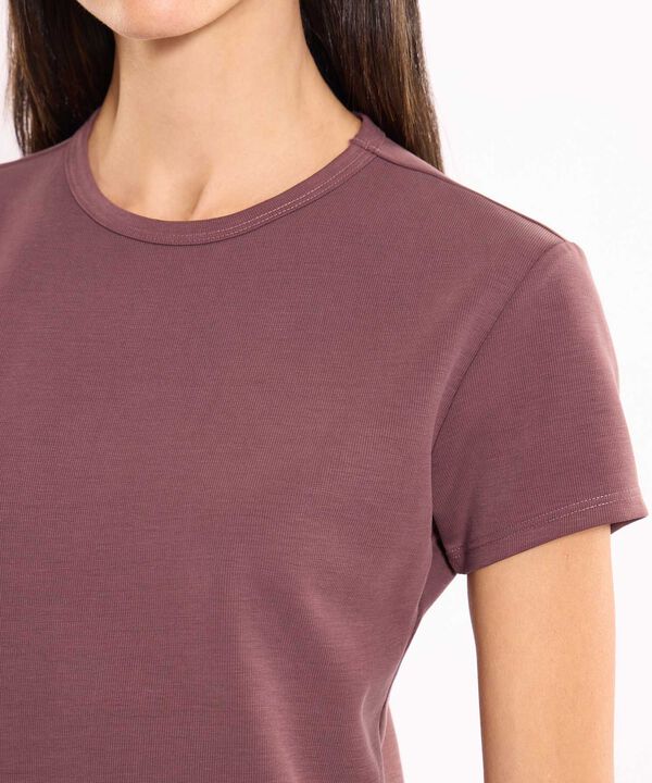 Camiseta Para Mujer CafeOscuro image number null