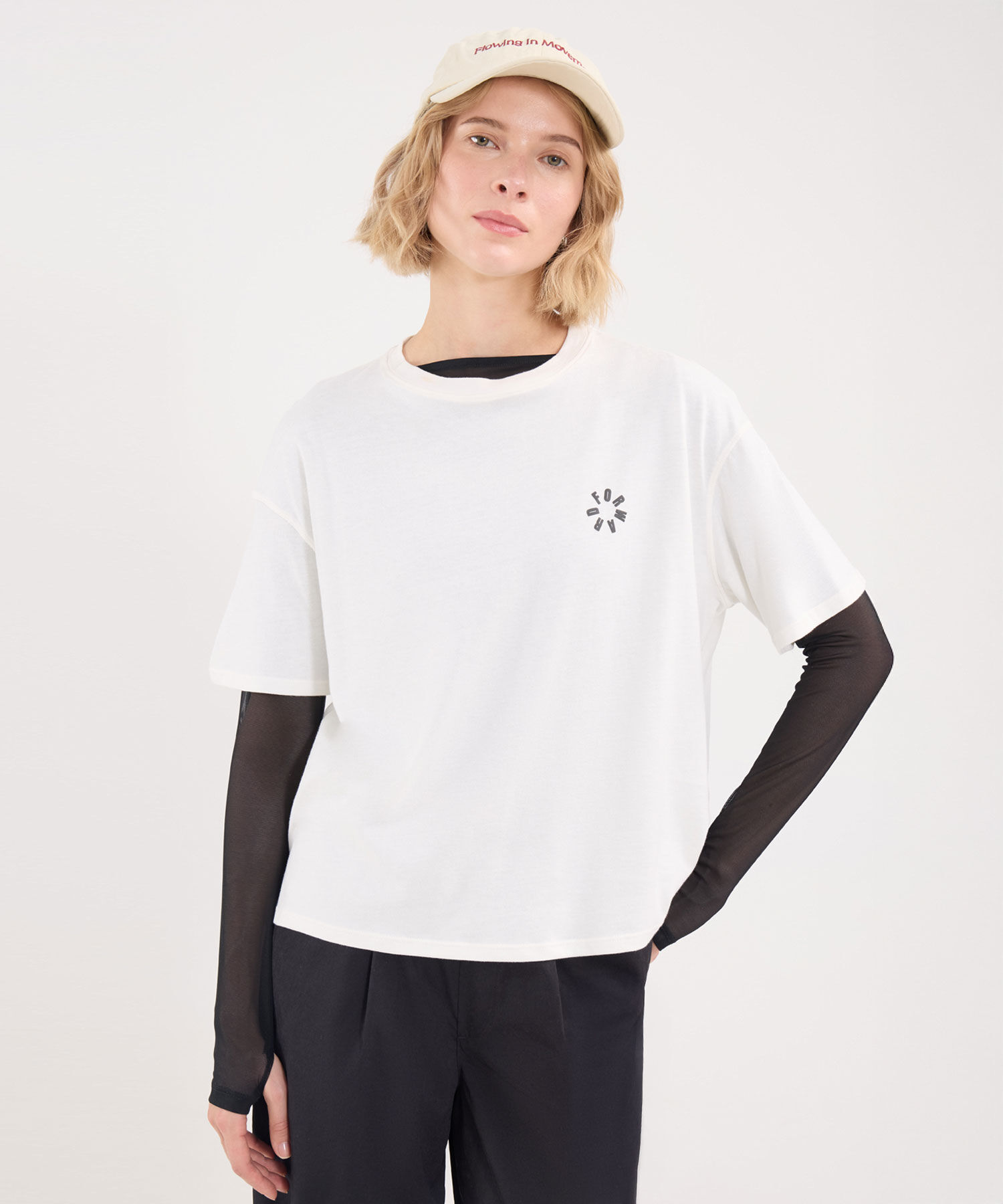 Camiseta Para Mujer Marfil