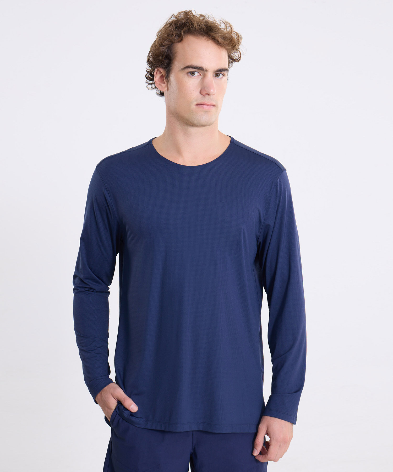Camiseta Para Hombre AzulOscuro