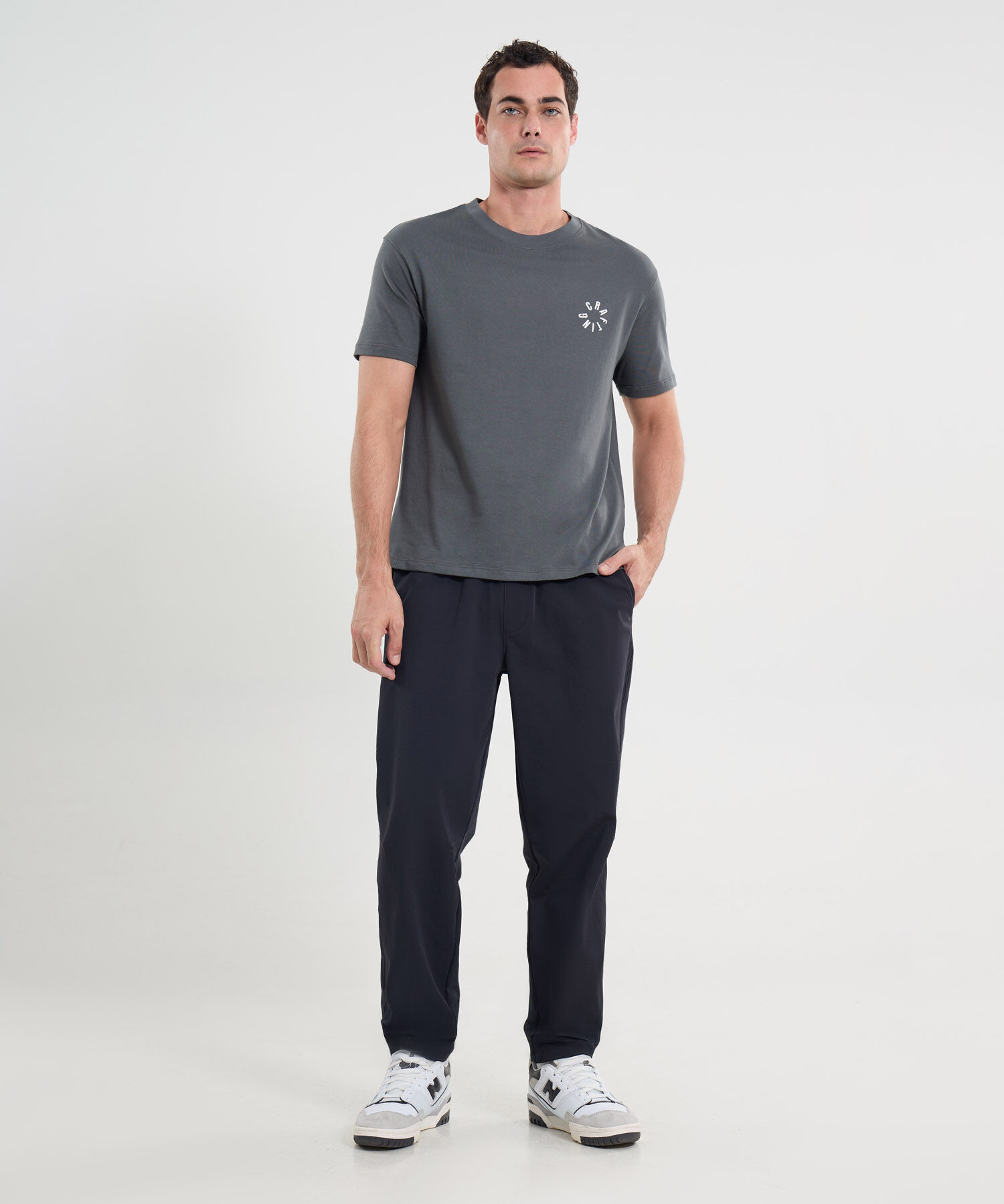 Camiseta Para Hombre GrisOscuro