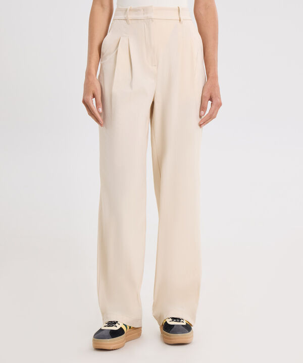 Pantalon Para Mujer Crema image number null