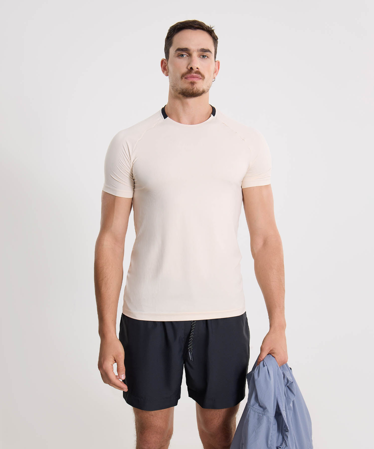 Camiseta Para Hombre Crema