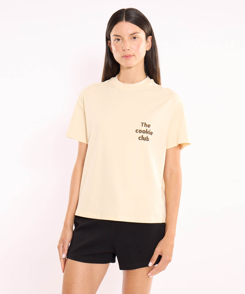 Camiseta Para Mujer Crema