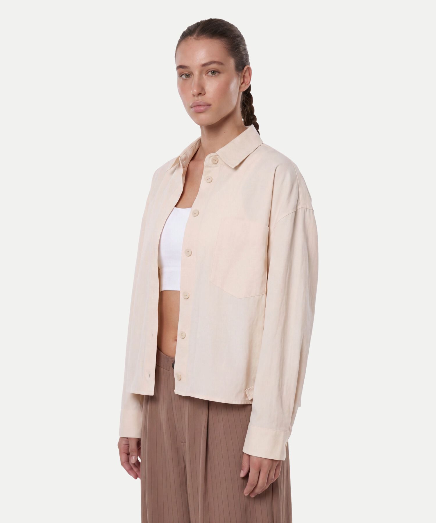 Camisa Para Mujer Crema