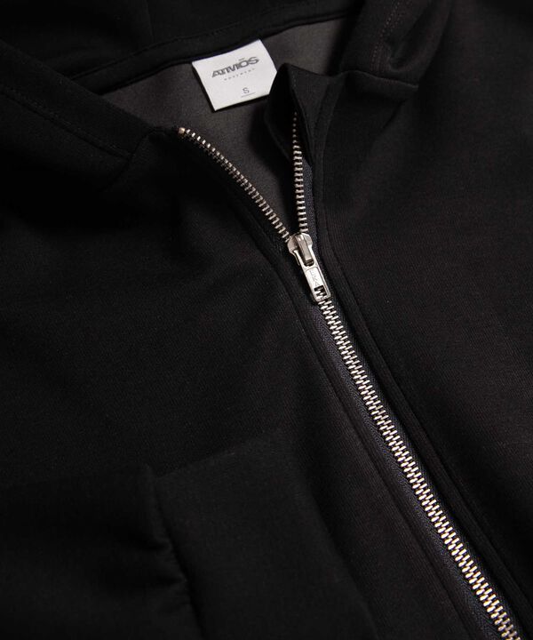 Hoodie Crop Full Zipper Plush image number null