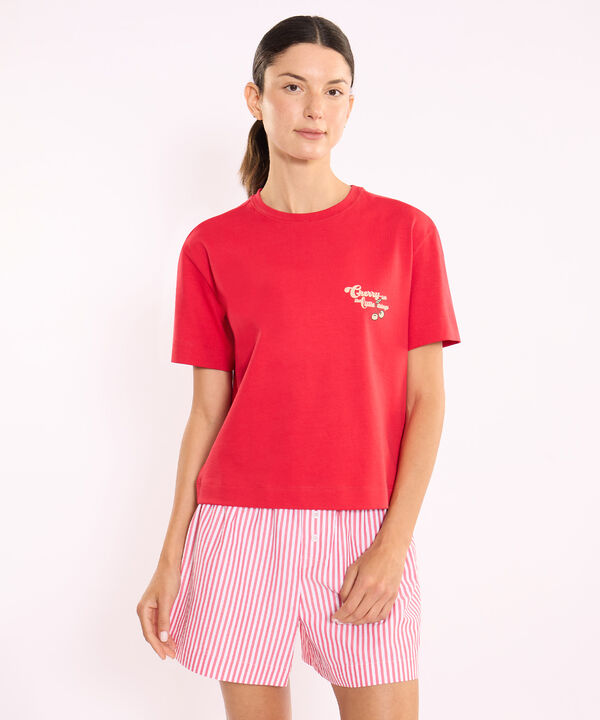 Camiseta Para Mujer Rojo image number null