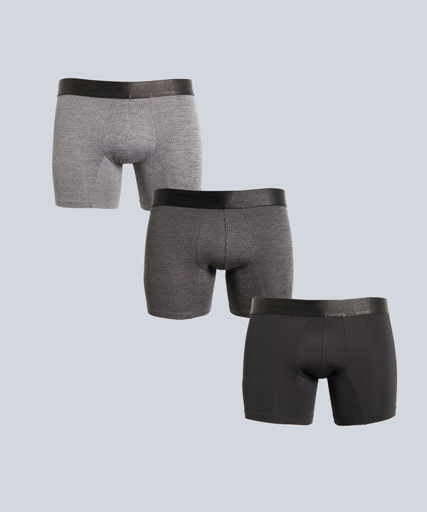Boxer Para Hombre Gris image number null