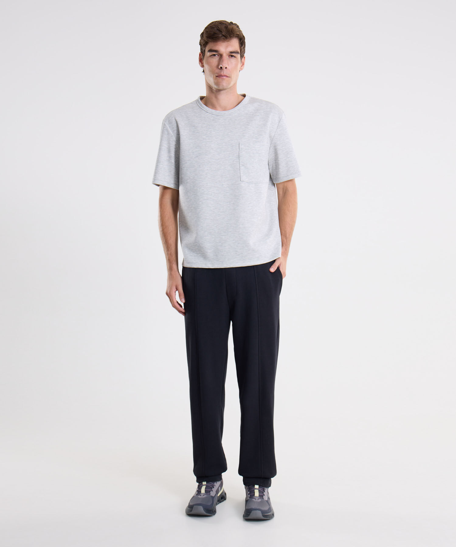 Camiseta Para Hombre Gris