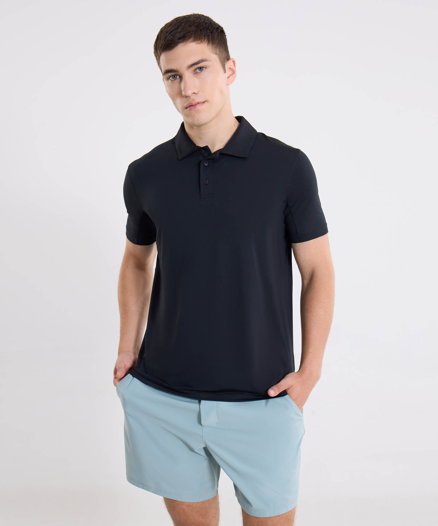 Polo Para Hombre Negro