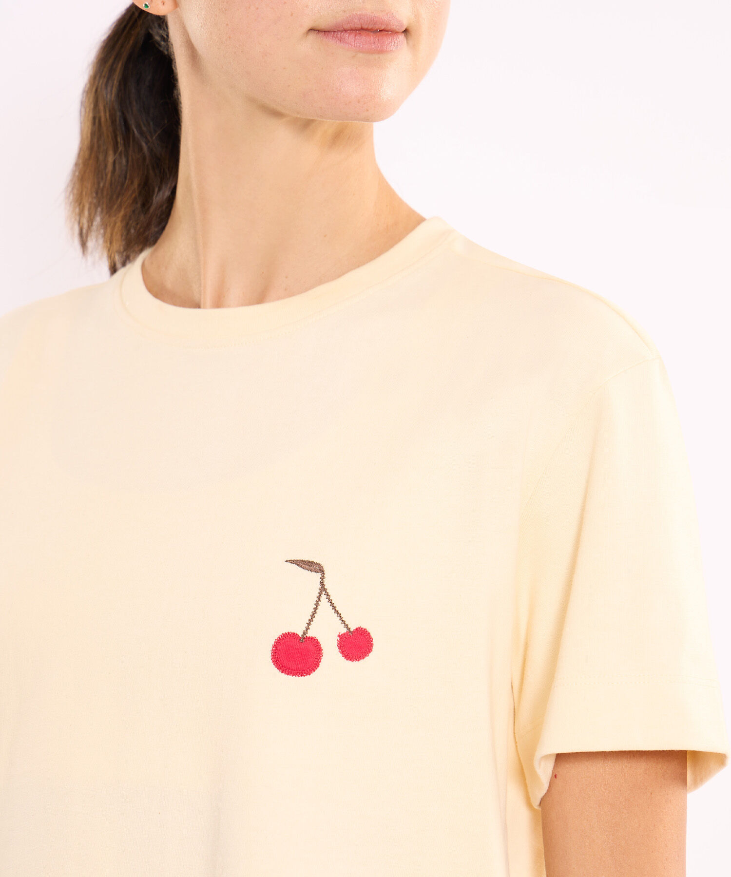 Camiseta Para Mujer Crema