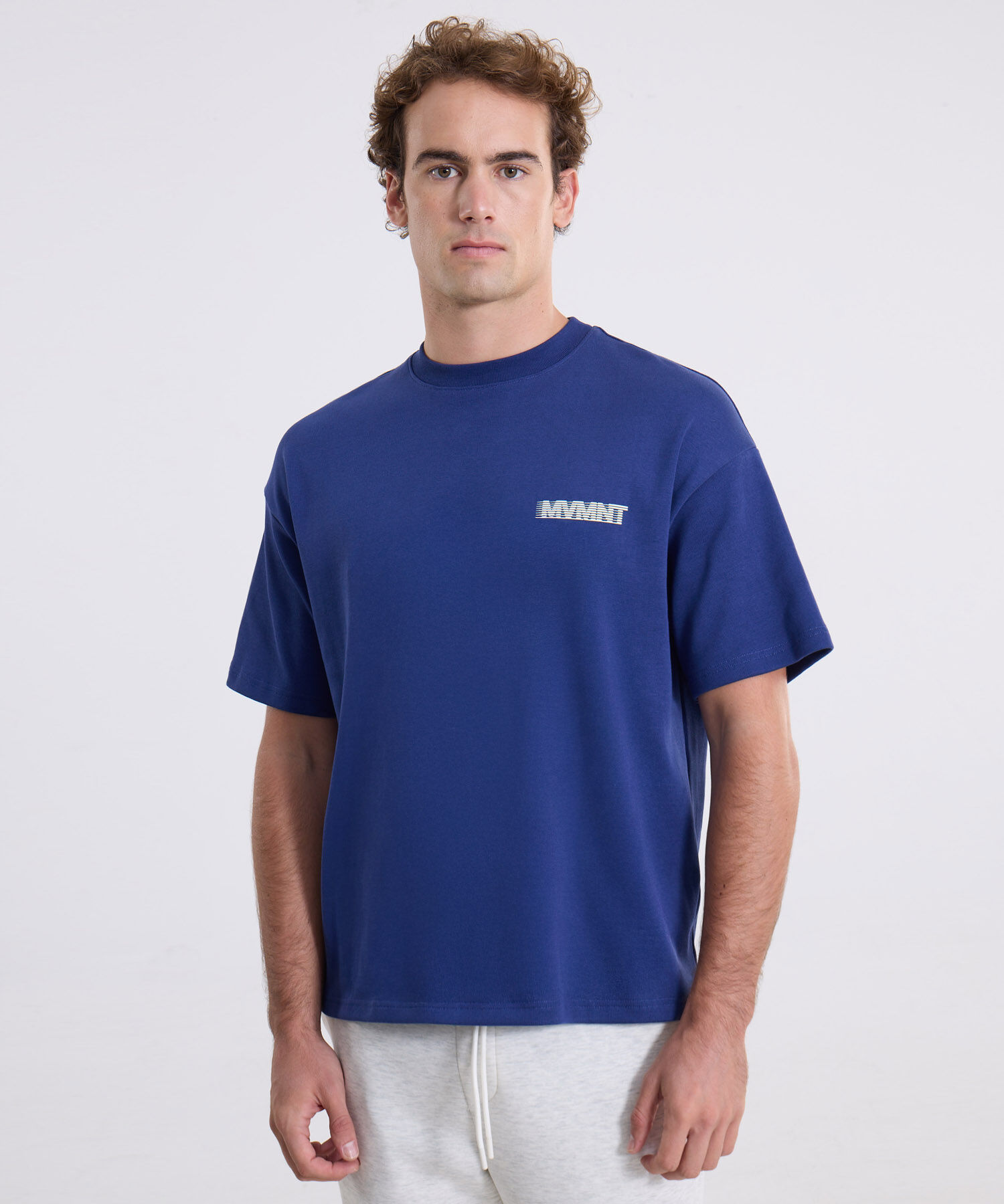 Camiseta Para Hombre AzulOscuro