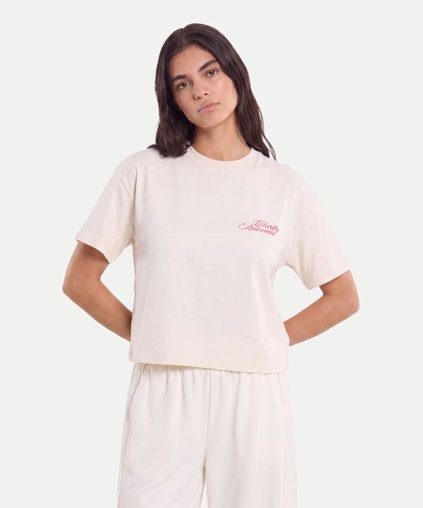 Camiseta Para Mujer Crema
