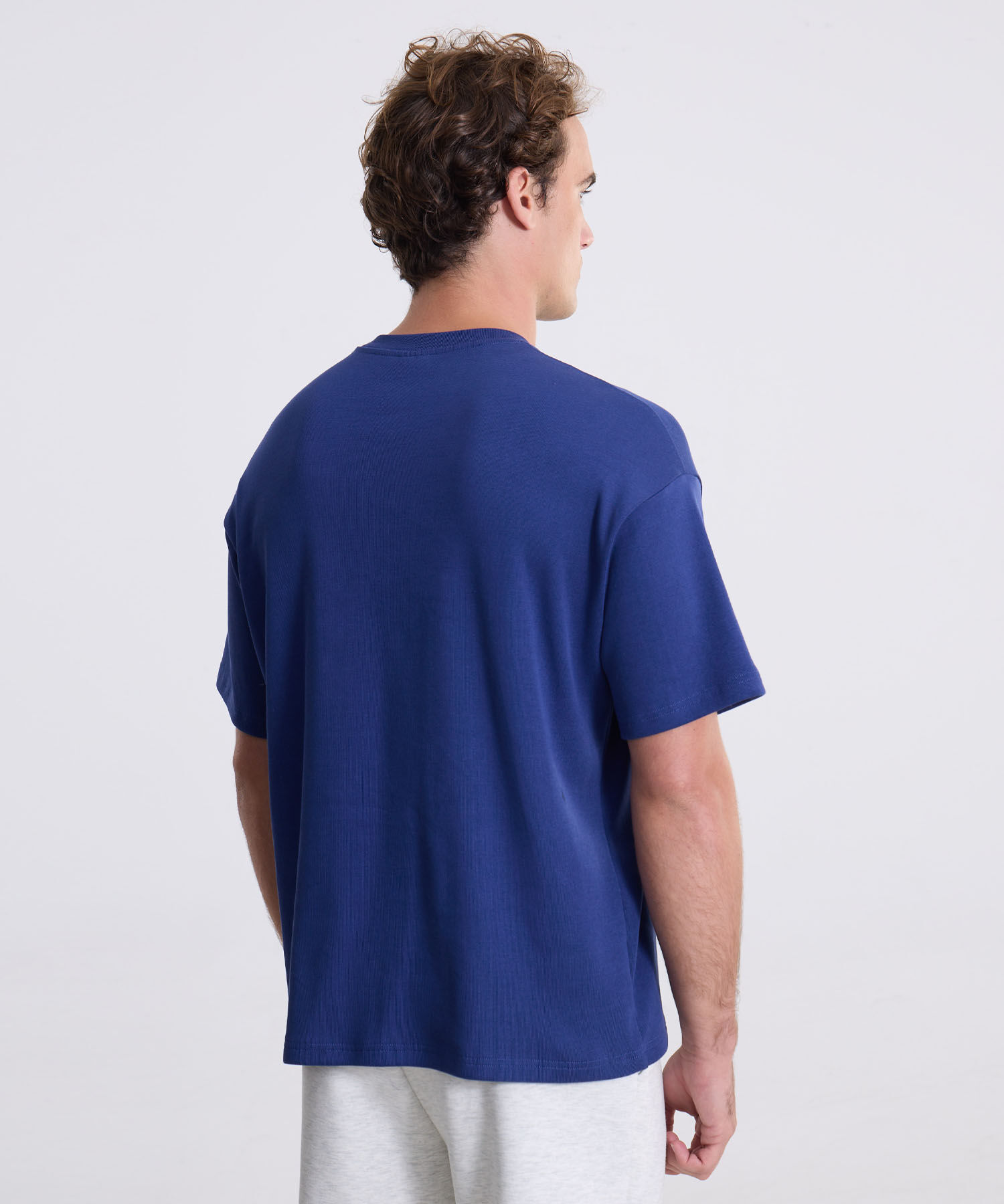 Camiseta Para Hombre AzulOscuro