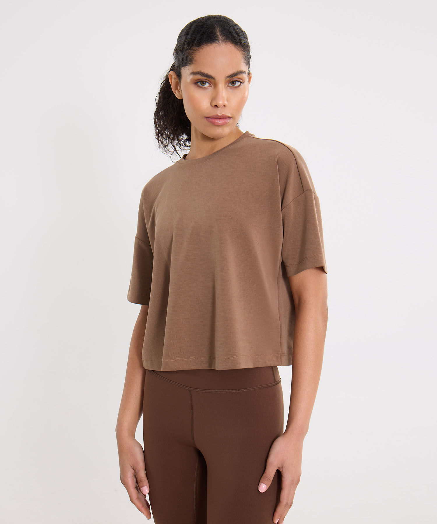 Camiseta Para Mujer CafeOscuro