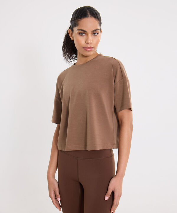 Camiseta Para Mujer CafeOscuro image number null
