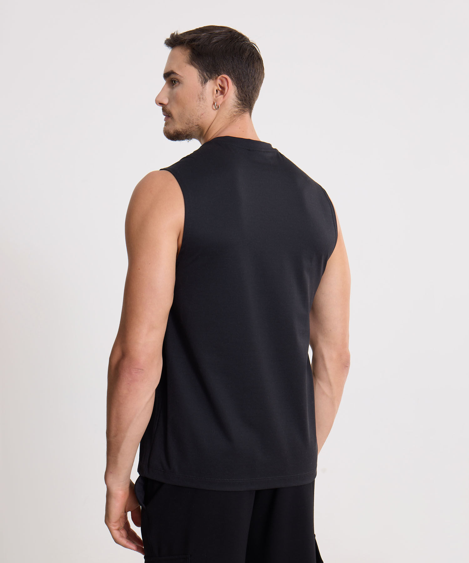 Camiseta Para Hombre Negro