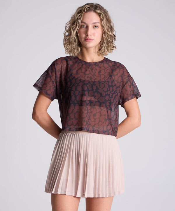 Camiseta Para Mujer CafeOscuro image number null