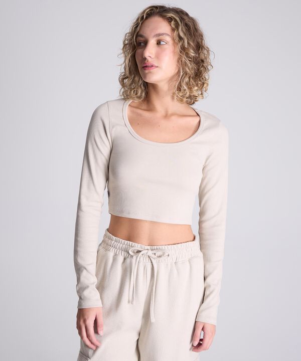 Camiseta Para Mujer Beige image number null